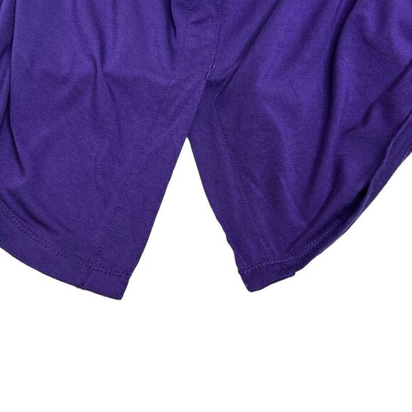 Soft Surroundings purple 3/4 sleeve shark bite tunic top size M - Picture 10 of 14